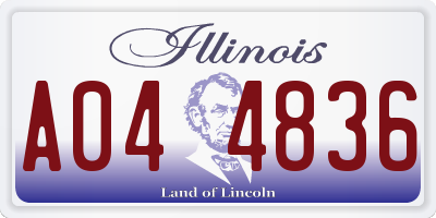 IL license plate A044836