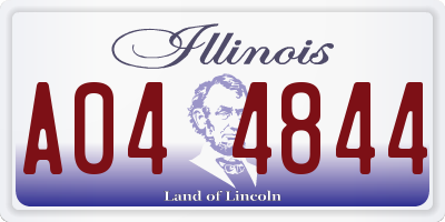 IL license plate A044844