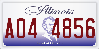 IL license plate A044856