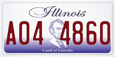 IL license plate A044860