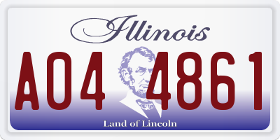 IL license plate A044861