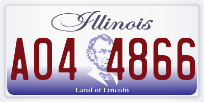 IL license plate A044866