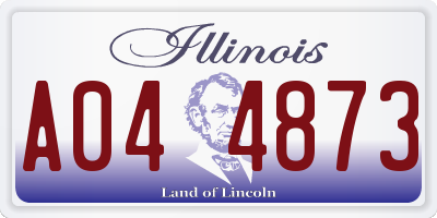 IL license plate A044873