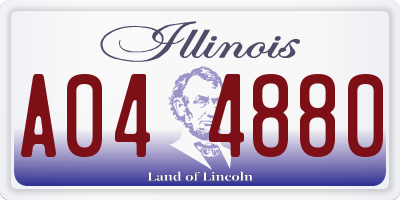 IL license plate A044880