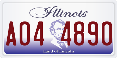 IL license plate A044890