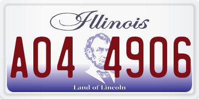 IL license plate A044906