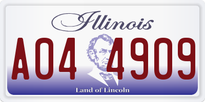 IL license plate A044909