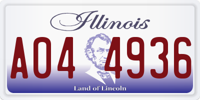 IL license plate A044936