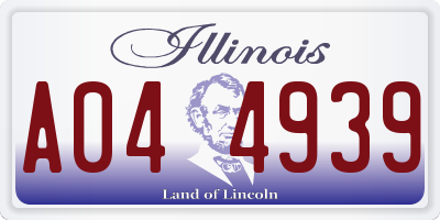 IL license plate A044939
