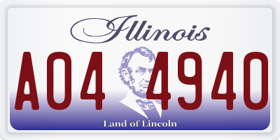 IL license plate A044940