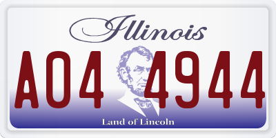 IL license plate A044944