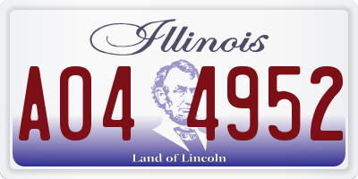 IL license plate A044952