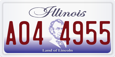 IL license plate A044955