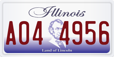 IL license plate A044956