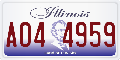 IL license plate A044959