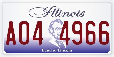 IL license plate A044966
