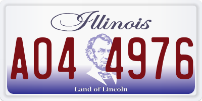IL license plate A044976