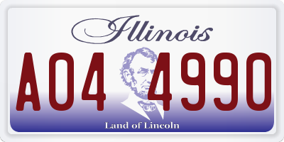 IL license plate A044990