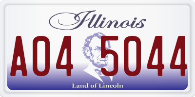 IL license plate A045044