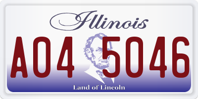 IL license plate A045046