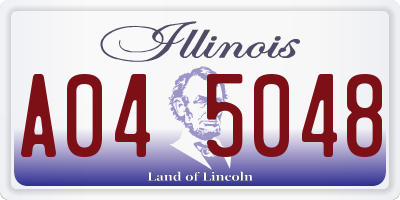IL license plate A045048