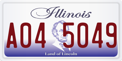 IL license plate A045049