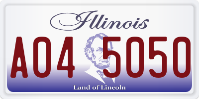 IL license plate A045050