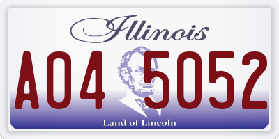 IL license plate A045052