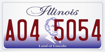 IL license plate A045054
