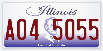IL license plate A045055