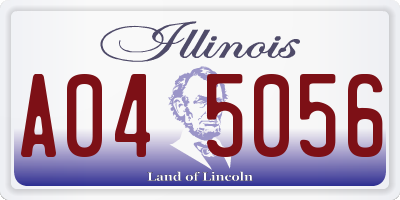 IL license plate A045056