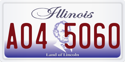 IL license plate A045060