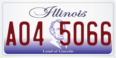 IL license plate A045066