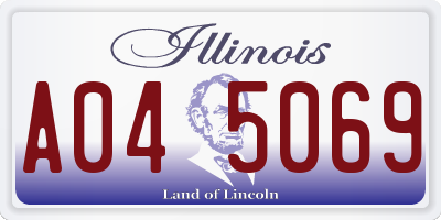 IL license plate A045069