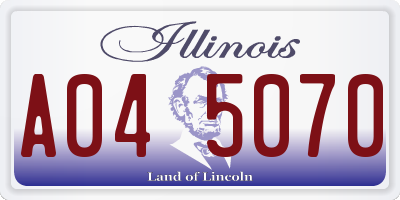 IL license plate A045070