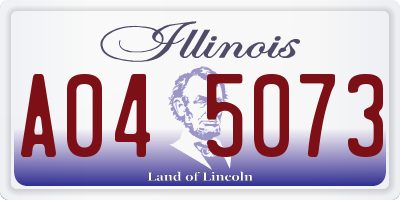 IL license plate A045073