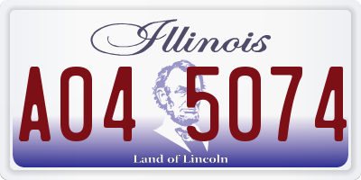 IL license plate A045074