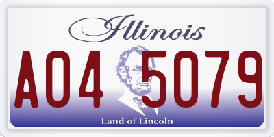 IL license plate A045079