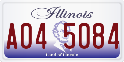 IL license plate A045084