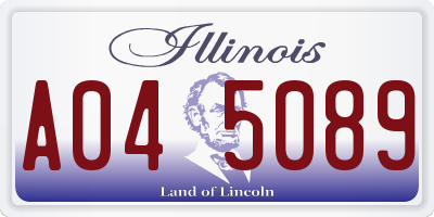 IL license plate A045089