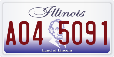 IL license plate A045091