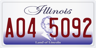 IL license plate A045092