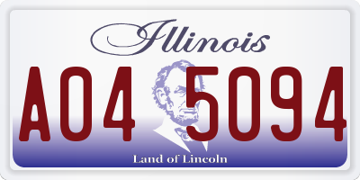 IL license plate A045094