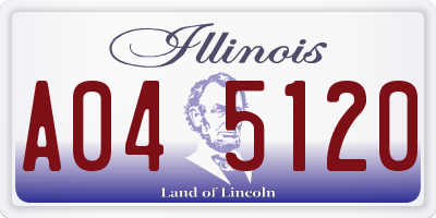 IL license plate A045120