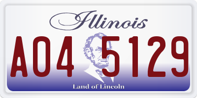 IL license plate A045129