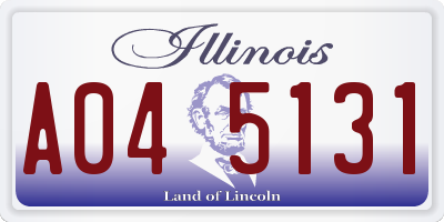 IL license plate A045131