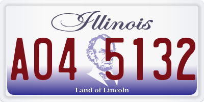 IL license plate A045132