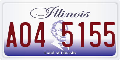 IL license plate A045155