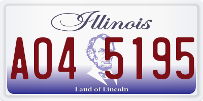 IL license plate A045195