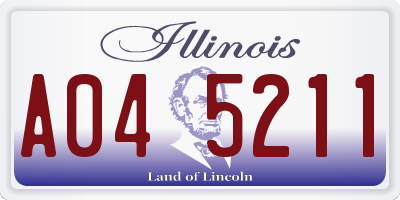 IL license plate A045211